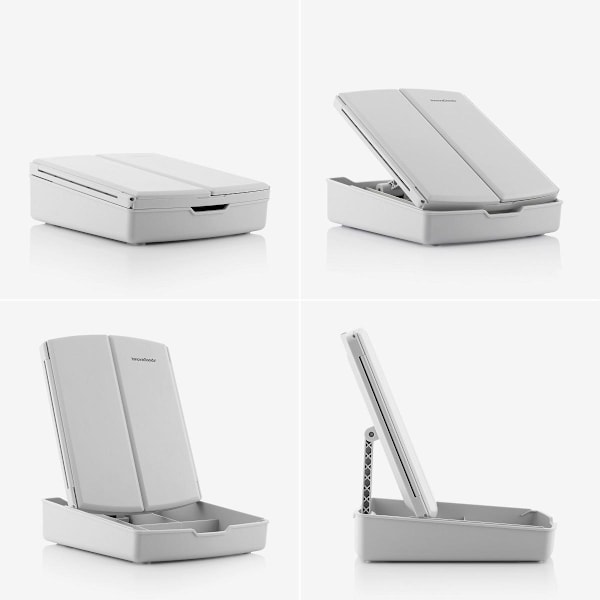 Make-up Spejl med Opbevaring - LED Grey