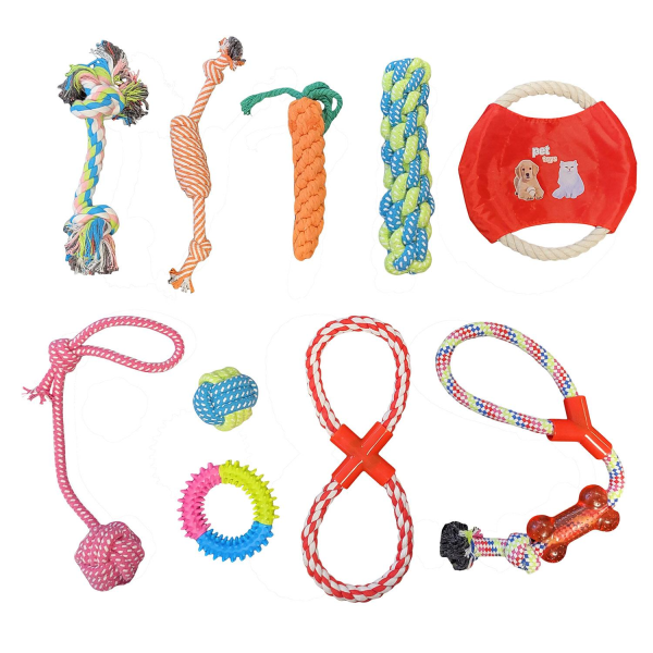 10 stk. legetøj til hund og kat Multicolor