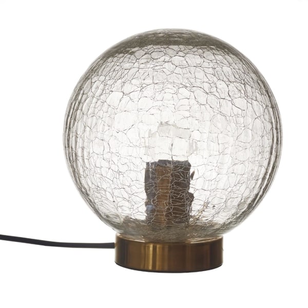 Bordslampa med Klotformad Glaskula Transparent