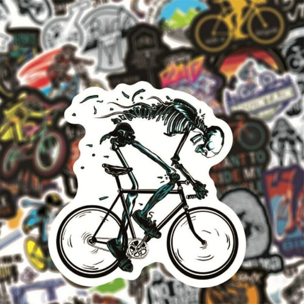 50x Klistermærker og Dekaler - Cykling Multicolor