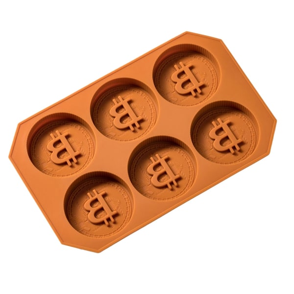 Silikoneform til isterninger og chokolade - Bitcoin Brown