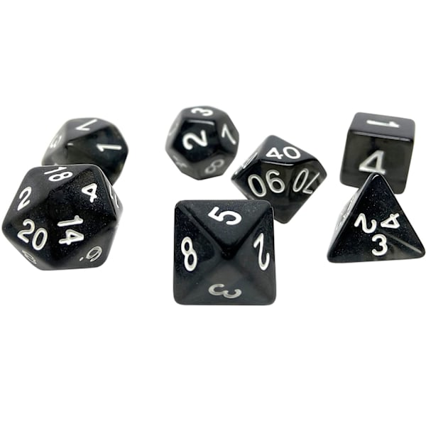 7-pack tärningar till Dungeons and Dragons (Svart) Svart