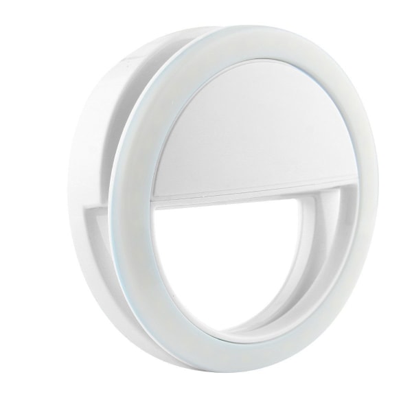 Universal Selfie Lampe / Ring med forskellige lys tilstande White