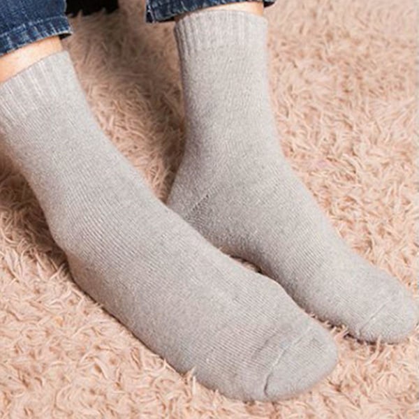Sockor, Ull / Bomull - Grå - Strl 38-40 grå