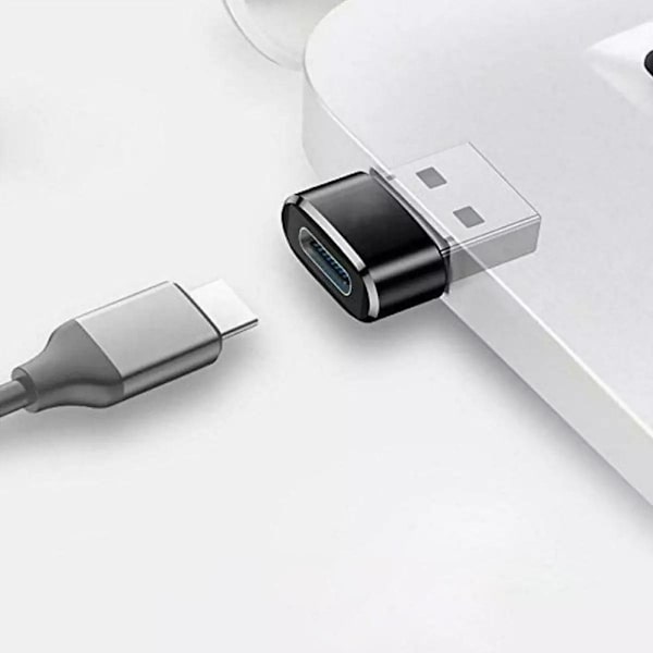 Langaton USB-C-USB-A-sovitin - Musta Black