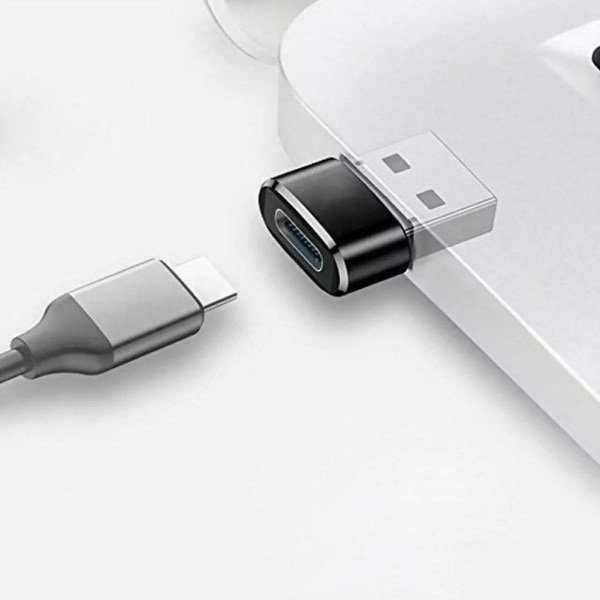 Trådløs USB-C til USB-A-adapter - Sort Black