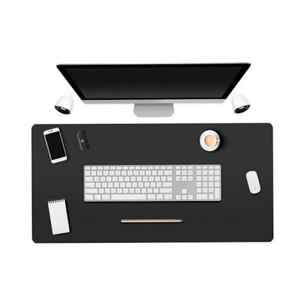 Stor Musmatta, PVC-läder - 45 x 90 cm Svart