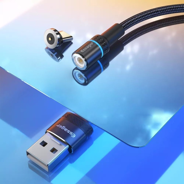 USB-C-kaapeli Magneettiliittimellä - 1 m Black