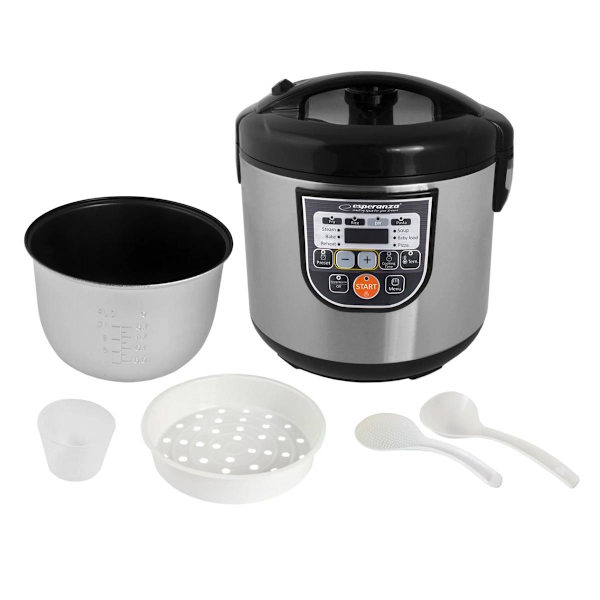 Esperanza - Multicooker, Multifunktionell Köksapparat - 4 L Silver