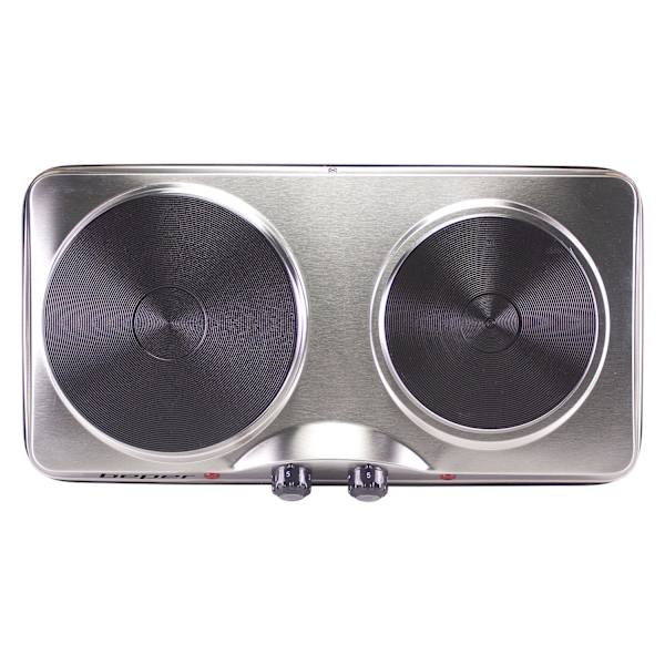 Elektrisk Kokplatta - 2 Plattor Silver