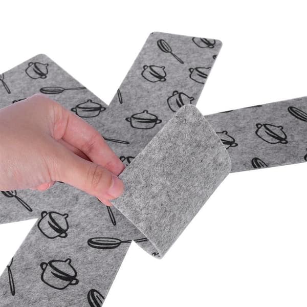 Kastrull-/Stekpanneskydd 38 cm, 5-pack grå