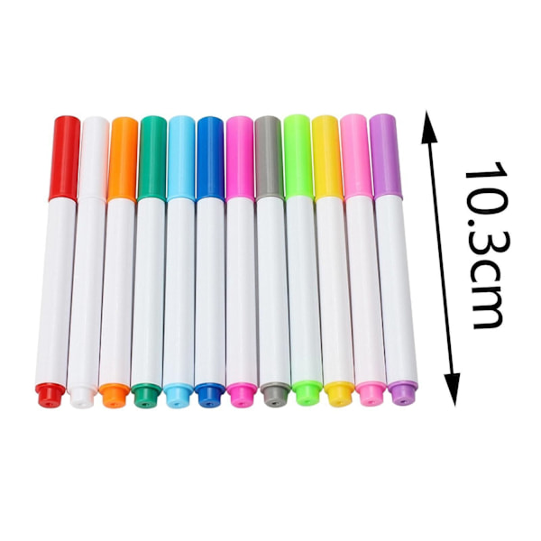 Viskelæderpenne til glas/kyllingeplader - 12 stk Multicolor