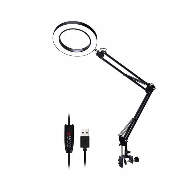 Forstørrelsesglas med LED-lampe Black