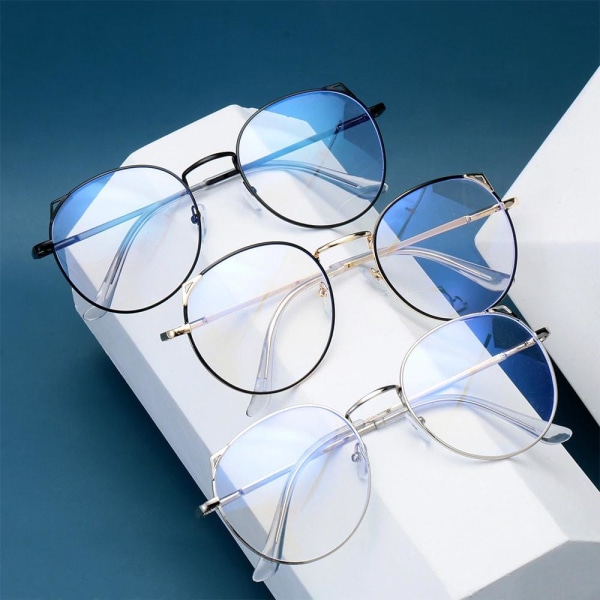 Anti Blue Light-Briller, Katteører - Sølv Silver