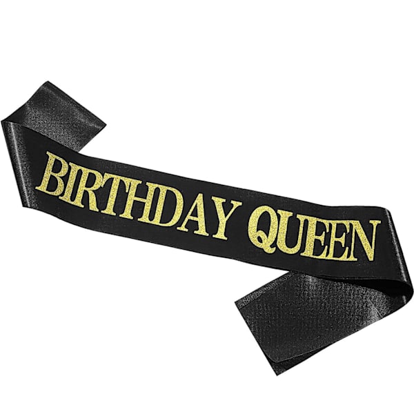 Ordensband, Birthday Queen - Svart Svart