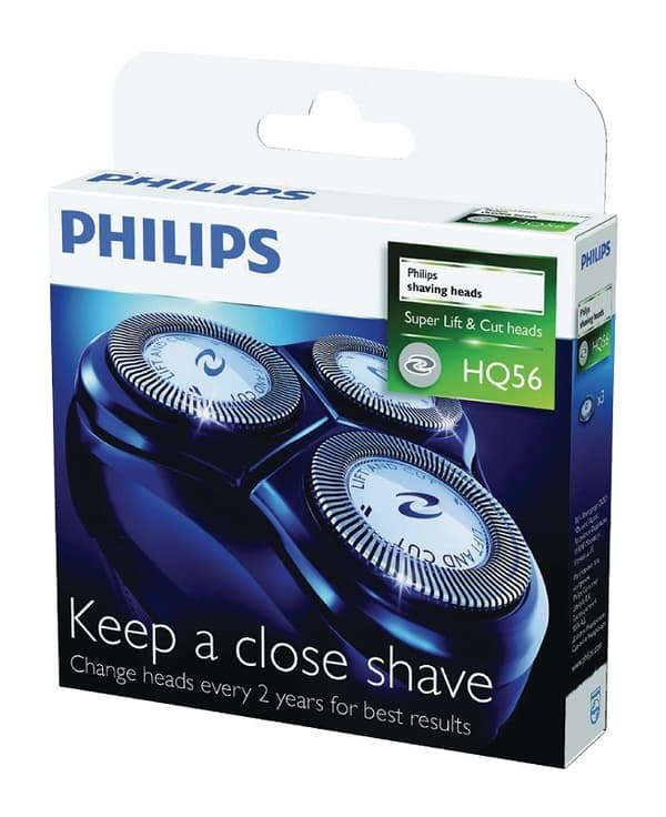 3-Pack Philips Rakhuvud HQ56 Series Silver