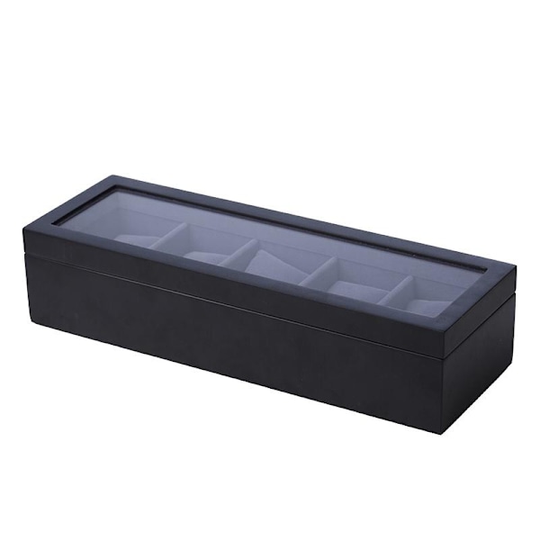 Klockbox för 5 Klockor, Trä - Svart Svart
