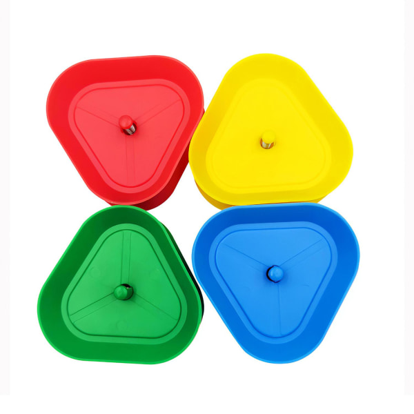 4x spillekortholdere i plast Multicolor