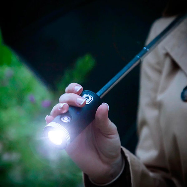 Paraply med LED-belysning Svart