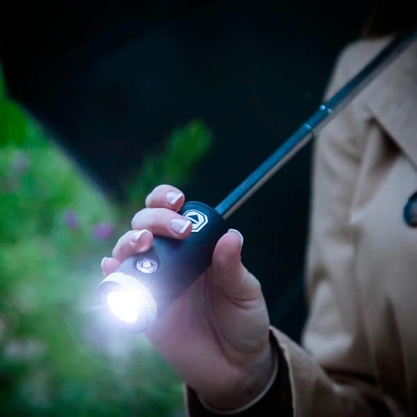 Sateenvarjo LED-valaistuksella Black