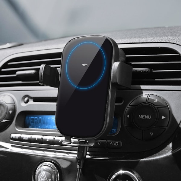 Qi-oplader med To Beslag Black