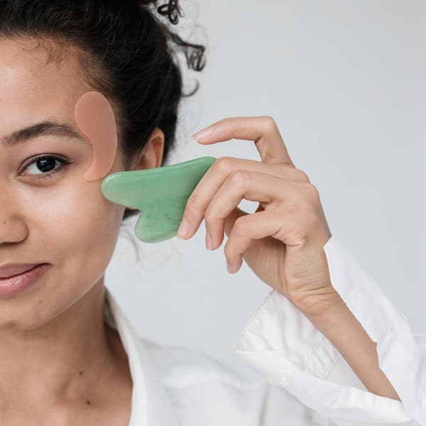 Gua Sha-Sten til Ansigtsmassage - Grøn Green