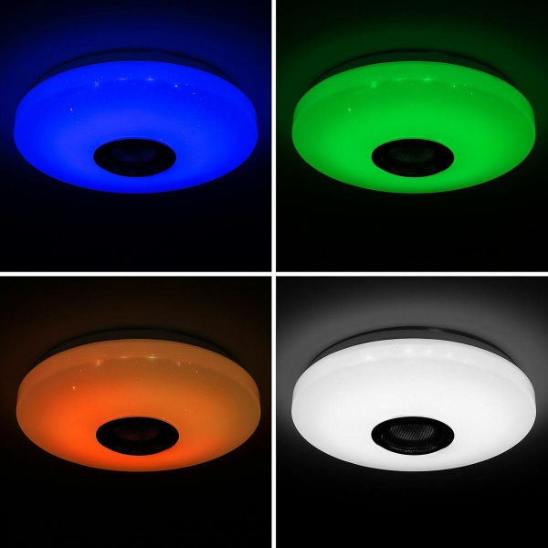 Taklampa LED med Högtalare - Olika Färger Vit