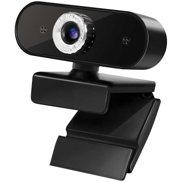 Webcam HD 720p med indbygget mikrofon Sort