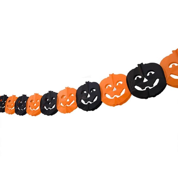 Giurlande med Græskar, Dekoration - Halloween Orange