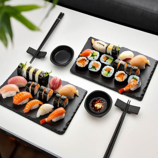 Sushi Set för Två Svart