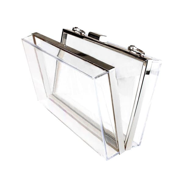Transparent väska med kedja - Silver Transparent