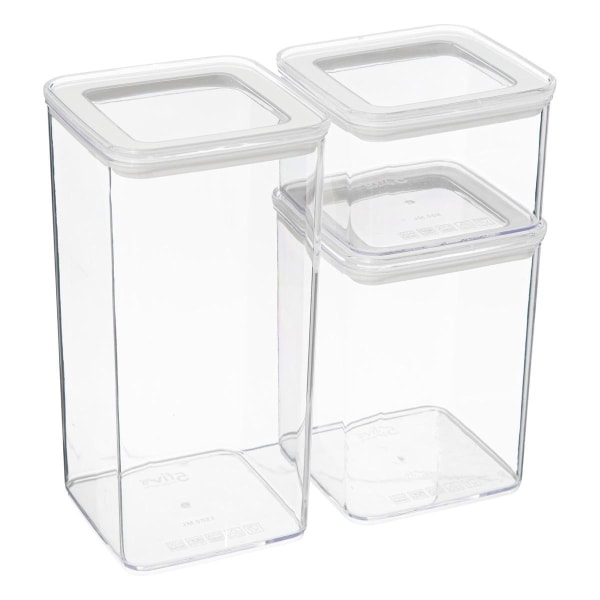 3-opbevaringsbokse - Transparenta Transparent