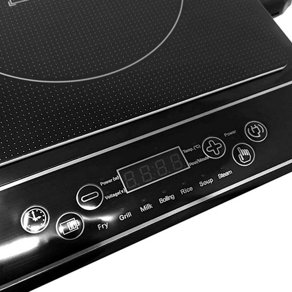 Induktionsplade med Touchfunktion og Timer Black