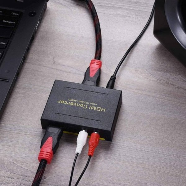 Ljuddelare - HDMI till HDMI + SPDIF + RCA Svart