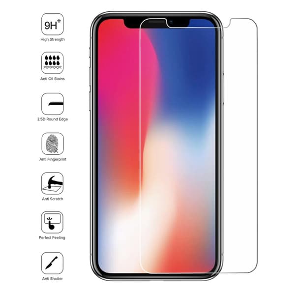 iPhone X/XS Näytönsuoja - Karkaistu Lasi Transparent