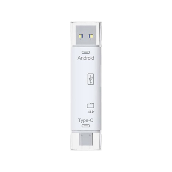 OTG Adapter, USB - 5-i-1 - Hvid White