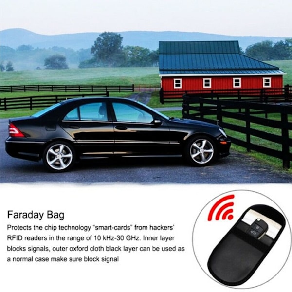 Keyless RFID skyddsfodral för bilnycklar Svart