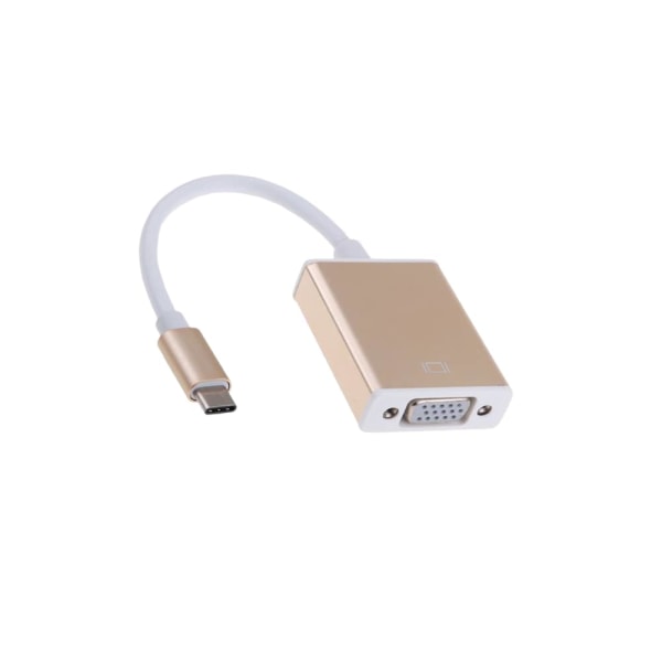 USB 3.1 Typ C Adapter till VGA Adapter (Full HD) - Guld Guld