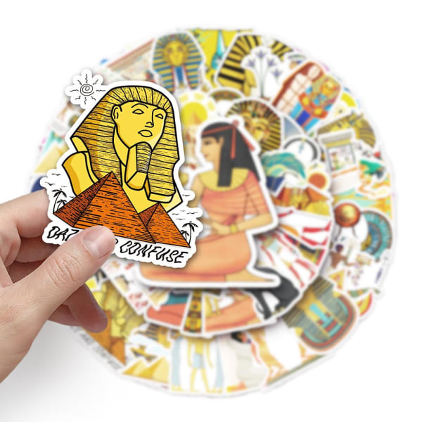 Klistermærker - Antikken Egypten - 50 stk Multicolor