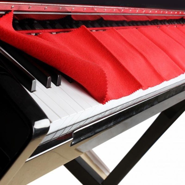 Skyddande Överdrag för Piano - Röd Röd