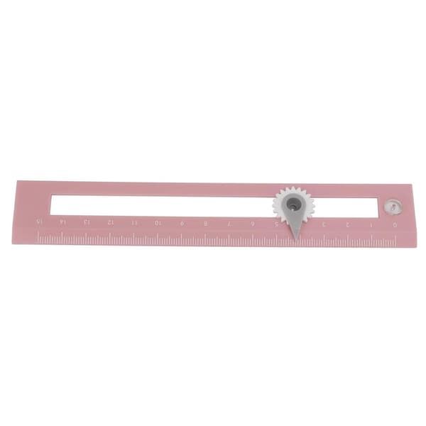 Multifunktionel lineal med roterende kompas - pink Pink