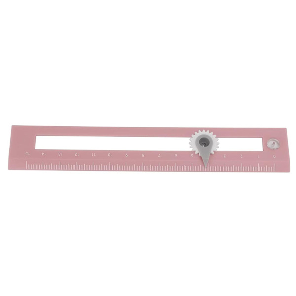 Multifunktionell Linjal med Roterande Kompass - Rosa Rosa