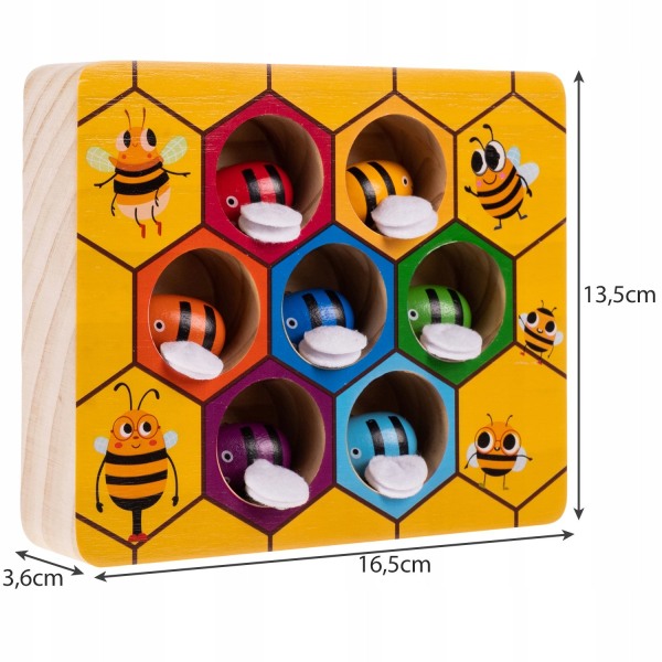Spil i træ - fang bier - honningkage Multicolor