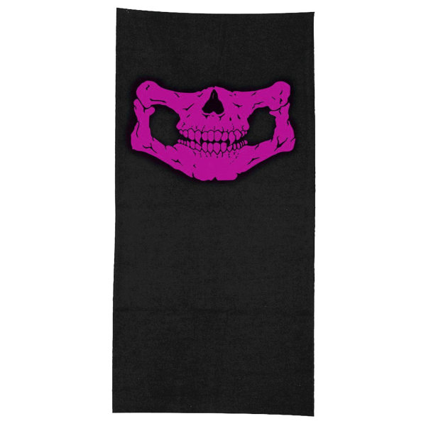 Lyserød Skelet Maske / Halstørklæde / Tørklæde | Halloween - Ske Pink