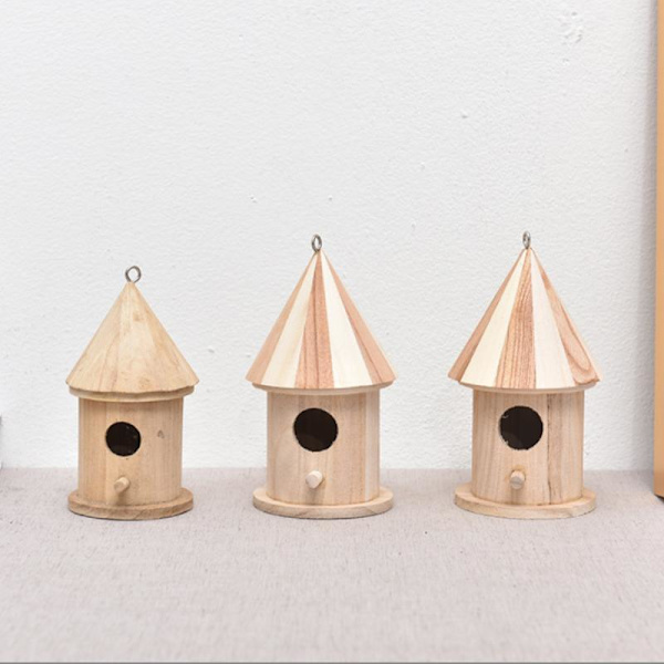 Fuglehus i Træ - 15.5 x 7.5 cm Tree