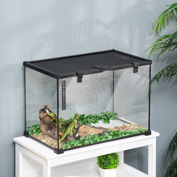 Glas Terrarium med Termometer 50x30x35 cm
