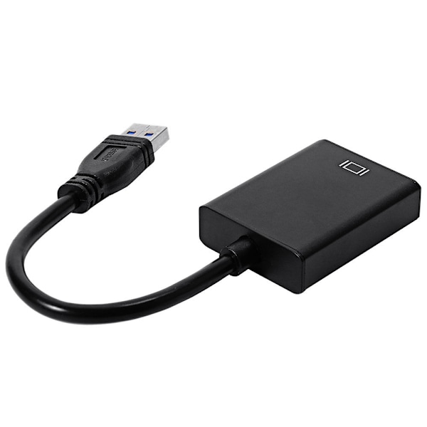 USB 3.0 HDMI Adapteri - Musta Black