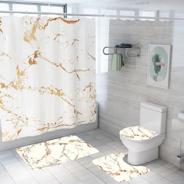 4x Tekstiler til Indretning af Badeværelse - Beige Beige