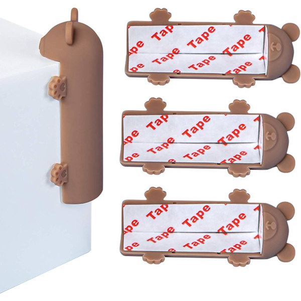 Hörnskydd i Silikon 4-pack - Bruna Brun