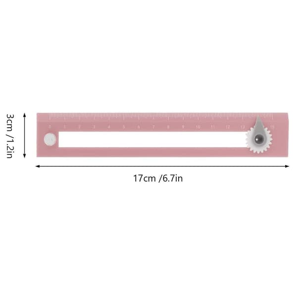 Multifunktionel lineal med roterende kompas - pink Pink